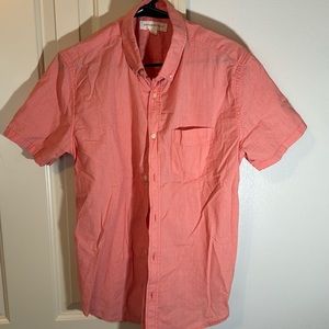 Aeropostale Size Small Orange Button down short sleeve shirt